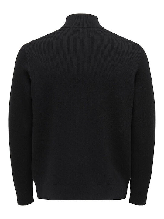 Herren Strickjacke Schwarz