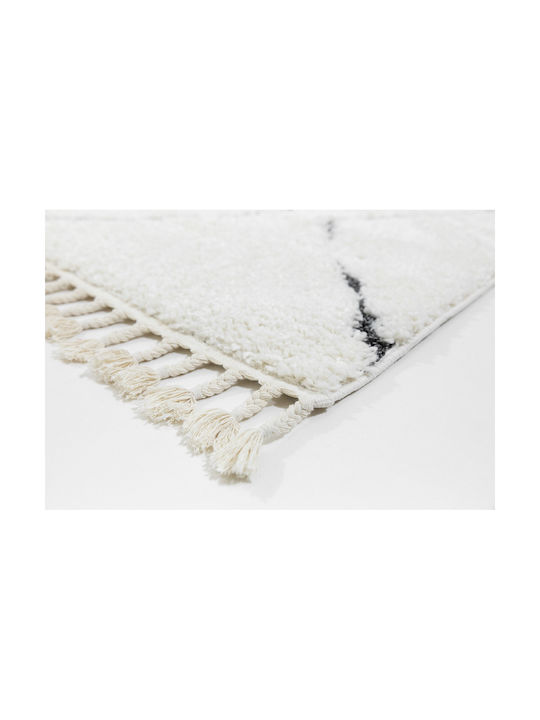 Ezzo Soffice B378BX2 Covor Rectangular Shaggy cu franjuri Cremă