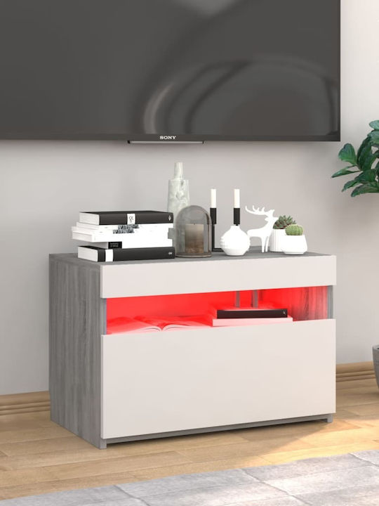Έπιπλο Τηλεόρασης με Φωτισμό LED Γκρι Sonoma Μ60xΠ35xΥ40cm