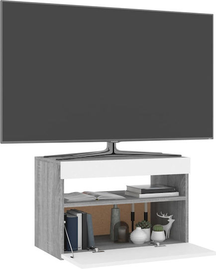 Έπιπλο Τηλεόρασης με Φωτισμό LED Γκρι Sonoma Μ60xΠ35xΥ40cm