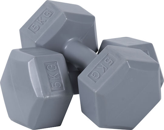 AMILA Σετ Βαράκια Εξάγωνα Βινυλίου 2 x 5kg
