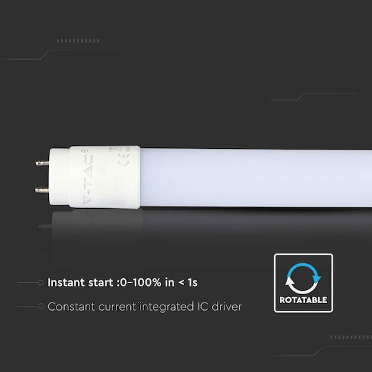 V-TAC LED Bulb 9W Fluorescent Type 60εκ. for Socket G13 and Shape T8 Natural White 850lm