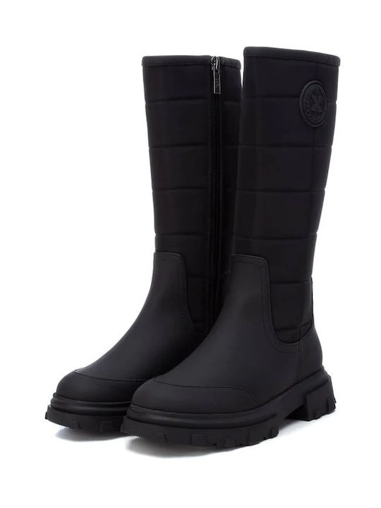 Kids Boots with Zipper Black