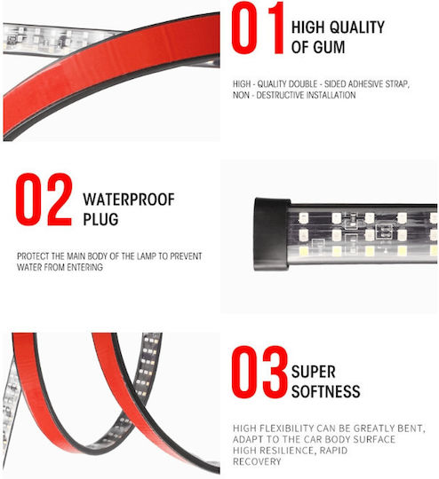 Andowl LED-Streifen Für Autos 12V Rote
