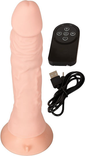 Nature Skin Realistic Vibrator with Remote Control Bendable RC Vibrator 21.5cm Flesh
