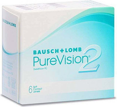 Bausch & Lomb PureVision 2 6 Μηνιαίοι Φακοί Επαφής Σιλικόνης Υδρογέλης
