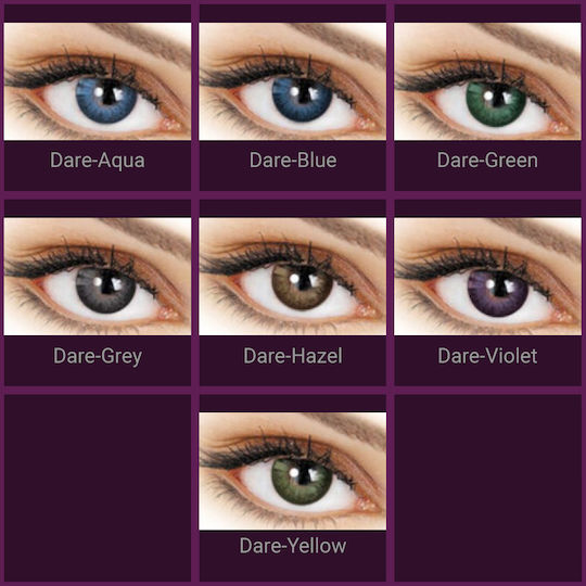 Eyemed Adore Dare 2 Vierteljährlich Farbige Kontaktlinsen Hydrogel