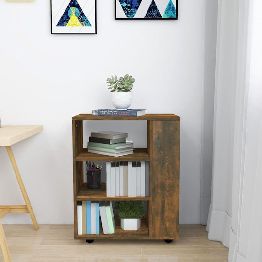 vidaXL Büroaufbewahrungsschublade und -schrank Holzschattierung Eiche mit Rädern 60x35x75cm