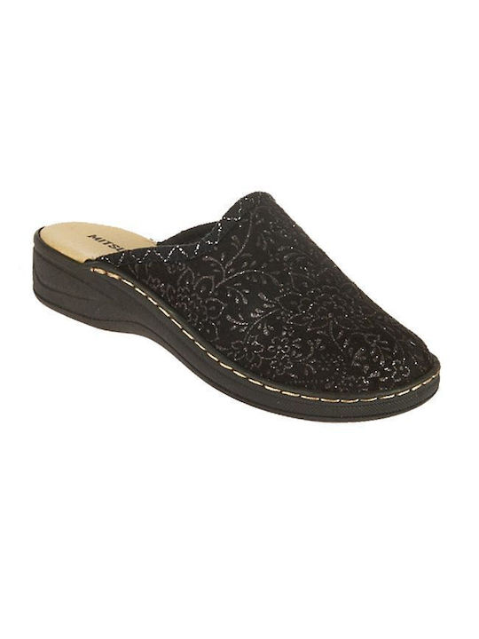 Mitsuko Women's Slipper In Black Colour