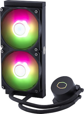 CoolerMaster Masterliquid ML240L V2 Υδρόψυξη Επεξεργαστή Διπλού Ανεμιστήρα 120mm για Socket AM4/AM5/1200/115x με ARGB Φωτισμό