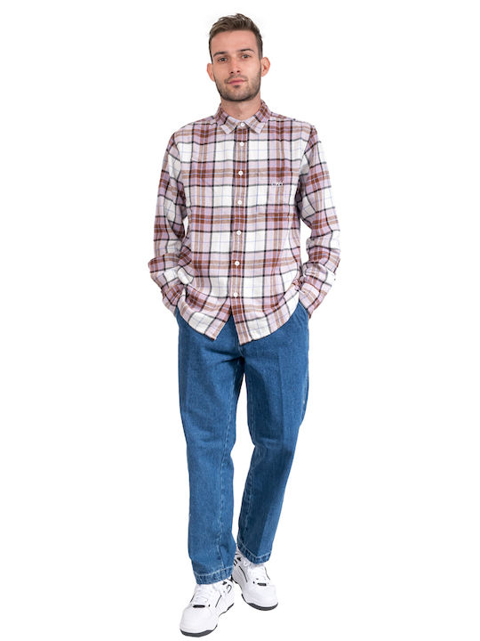 Vince Long-sleeved Cotton Shirt Checked Multicolour