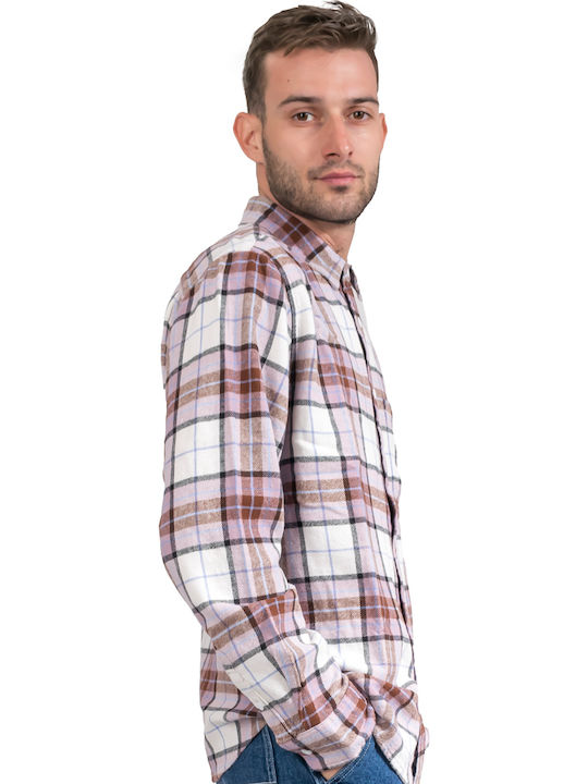 Vince Long-sleeved Cotton Shirt Checked Multicolour