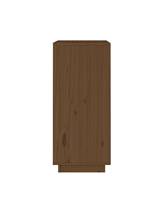 Living Room Display Cabinet Made of Solid Wood Brown 38x35x80cm