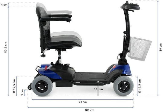 SuperOrtho Αναπηρικό Αμαξίδιο Scooter Κόκκινο