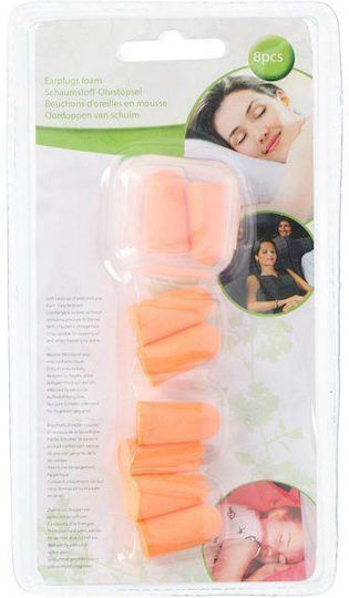 Dedra Earplugs Foam 8 pcs Ωτοασπίδες σε Πορτοκαλί Χρώμα 8τμχ