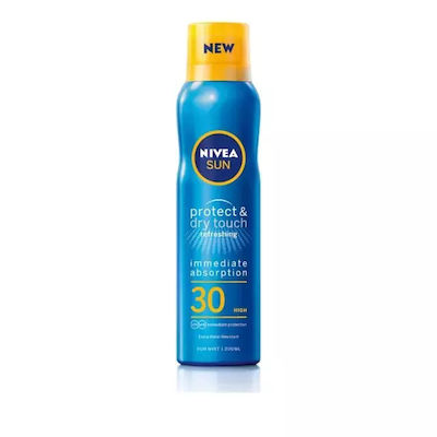 Nivea Protect & Refresh Αδιάβροχη Αντηλιακή Loțiune pentru Corp SPF30 în Spray 200ml