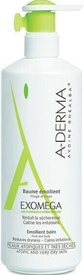 A-Derma Exomega Emollient Balm Hidratant Balsam de Regenerare pentru Piele Uscată 400ml