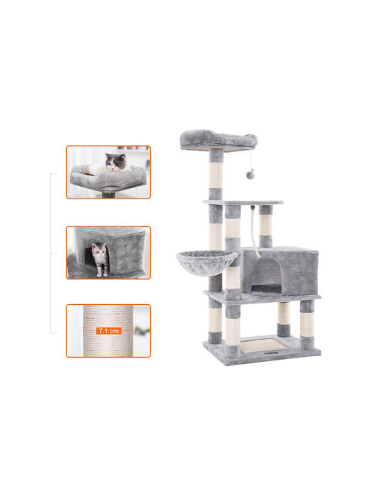 Feandrea Scratching Post Cat Trees Gray 5 levels 55x40x138cm