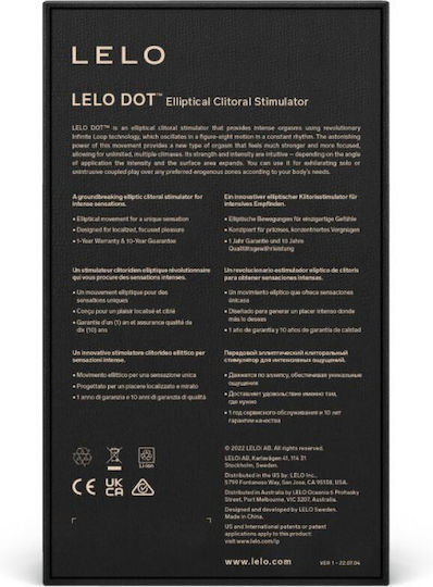 Lelo Dot Mini Κλειτοριδικός Δονητής Elliptical Clitoral Stimulator 6cm Lilac