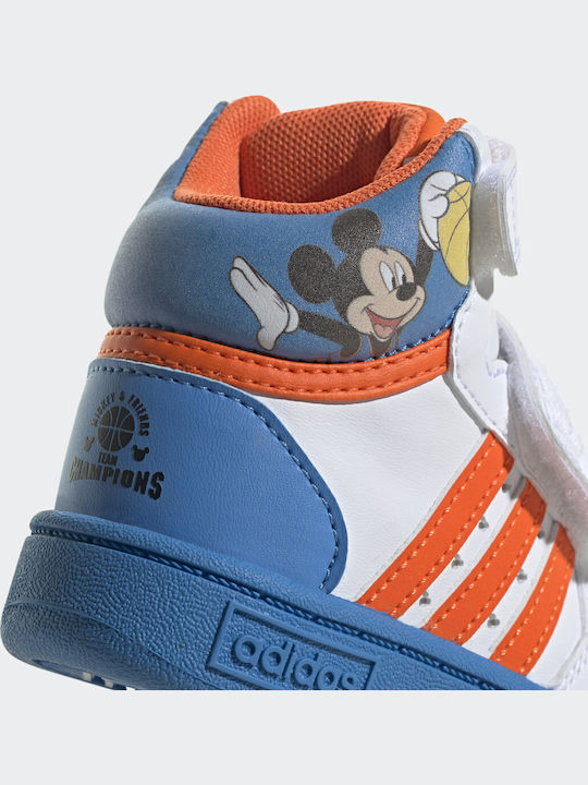 Mickey Kids Sneakers High with Scratch Cloud White / Impact Orange / Pulse Blue