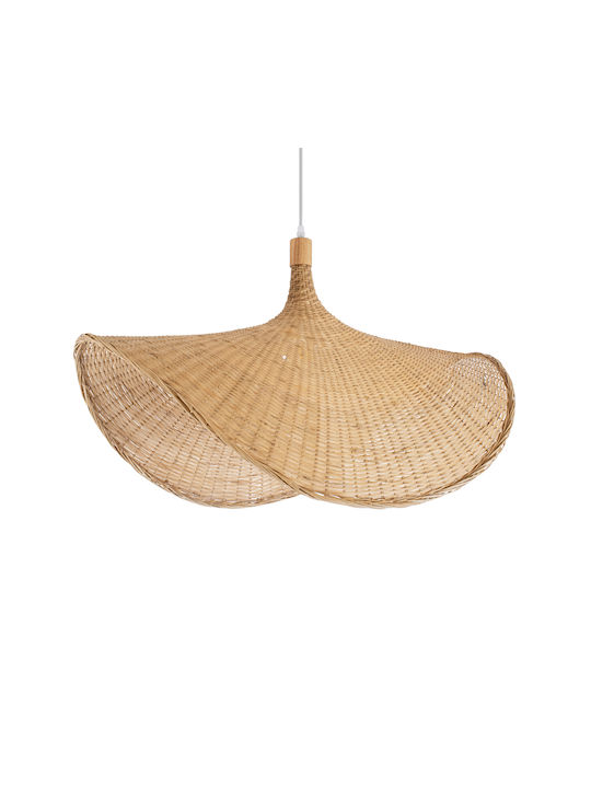 GloboStar Cuba Pendant Light Beige Grid with Socket E27 80x49cm