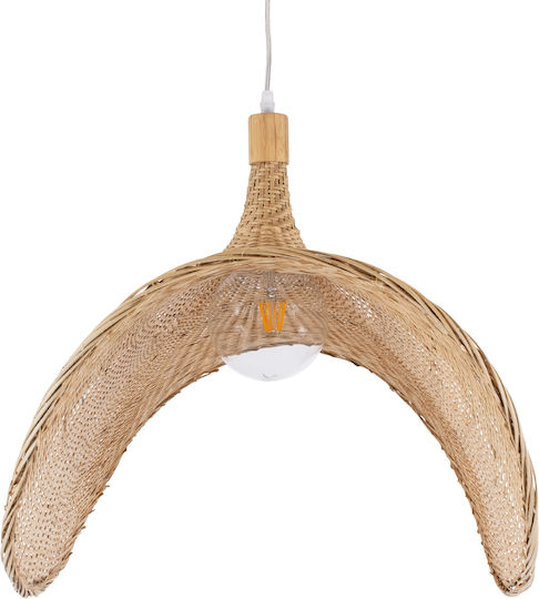 GloboStar Cuba Deckenleuchte Beige Raster mit Lampenbirnensockel E27 80x49x49cm