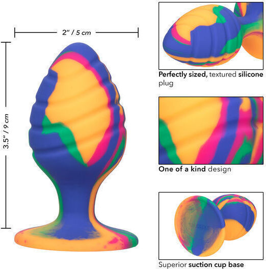 Calexotics Cheeky Swirl Tie-Dye Anal Plug Groß