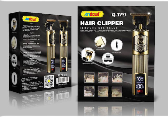 Andowl Rechargeable Hair Clipper Gold Q-TF9