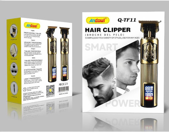 Andowl Rechargeable Hair Clipper Gold Q-TF11