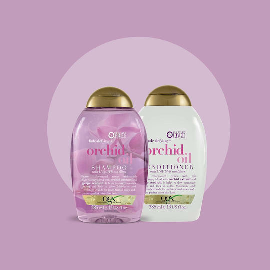 OGX Fade-Defying + Orchid Oil Conditioner Color Maintenance for Coloured Hair 385ml