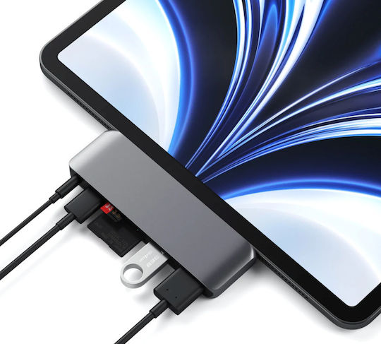 Satechi USB-C Stație de andocare cu HDMI 4K Argintiu (ST-MPHSDM)