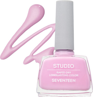 Seventeen Studio Rapid Dry Lasting Color Gloss Βερνίκι Νυχιών Quick Dry Ροζ 157 12ml