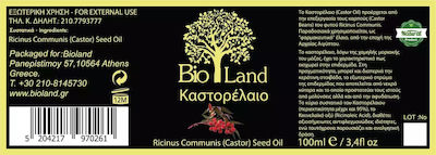 Bio Land Βιολογικό Καστορέλαιο για Μαλλιά και Σώμα 100ml