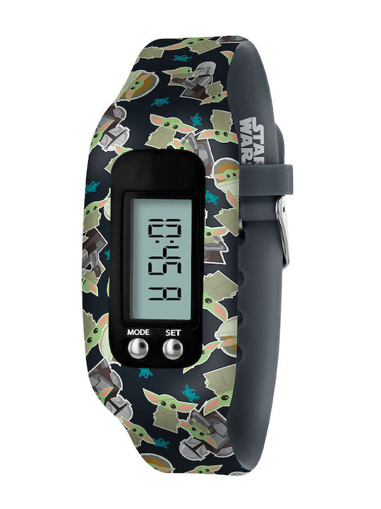 Disney Kids Digital Watch Activity Tracker Star Wars with Rubber/Plastic Strap Black