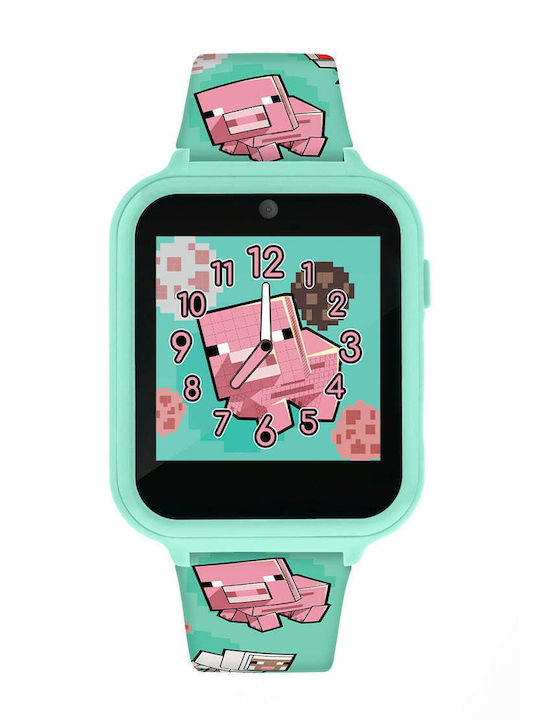 Disney Παιδικό Αναλογικό Ρολόι Minecraft Pig Τιρκουάζ