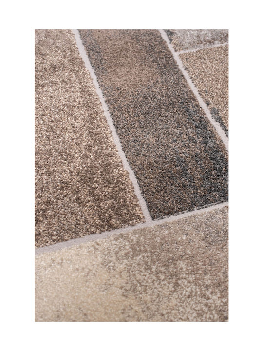 Βιοκαρπέτ Alva 4697A-75 Χαλί Διάδρομος Dark Vison / Beige 80x150cm