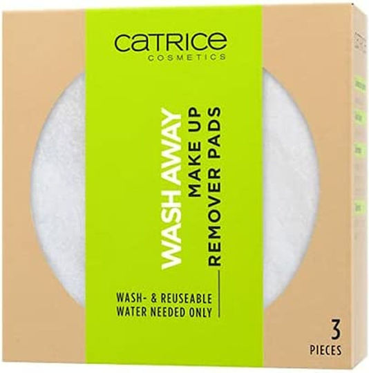 Catrice Cosmetics Wash Away Make Up Reusable Cloths Waterproof Makeup Remover Face 3pcs