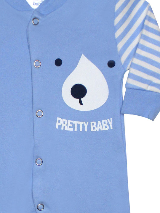 Pretty Baby Baby Bodysuit Set Long-Sleeved Light Blue