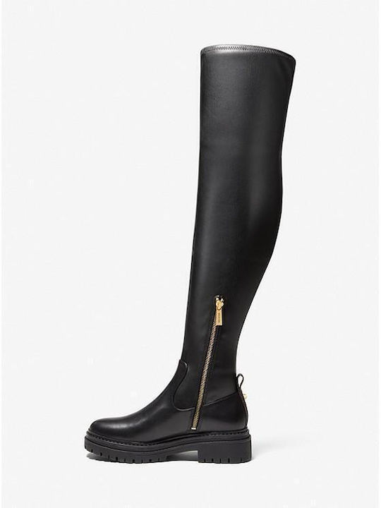 Michael Kors Leather Women's Boots Over the Knee Black