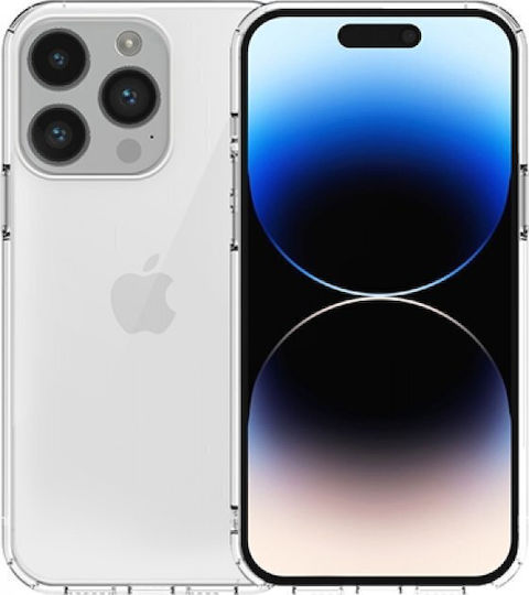 Vivid Umschlag Rückseite Silikon Set mit Glas Transparent (iPhone 14 Pro)