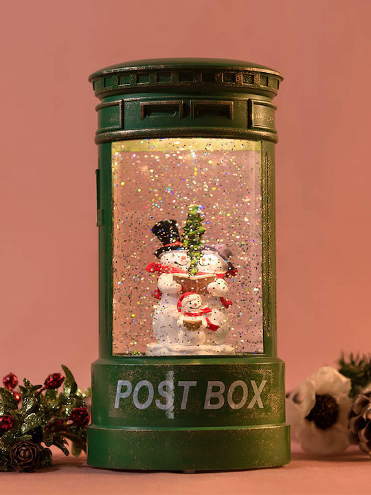Weihnachtliche Schneekugel Beleuchtet mit Schneemann 11.6x11.6x23cm 1Stück