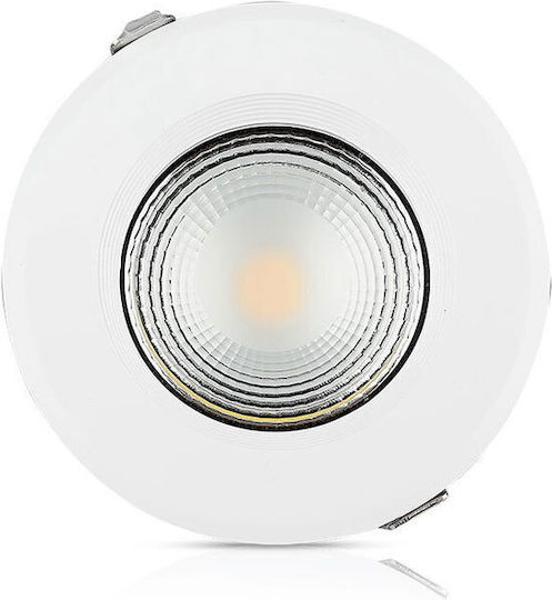 V-TAC Round Recessed LED Panel 40W with Cool White Light 6500K