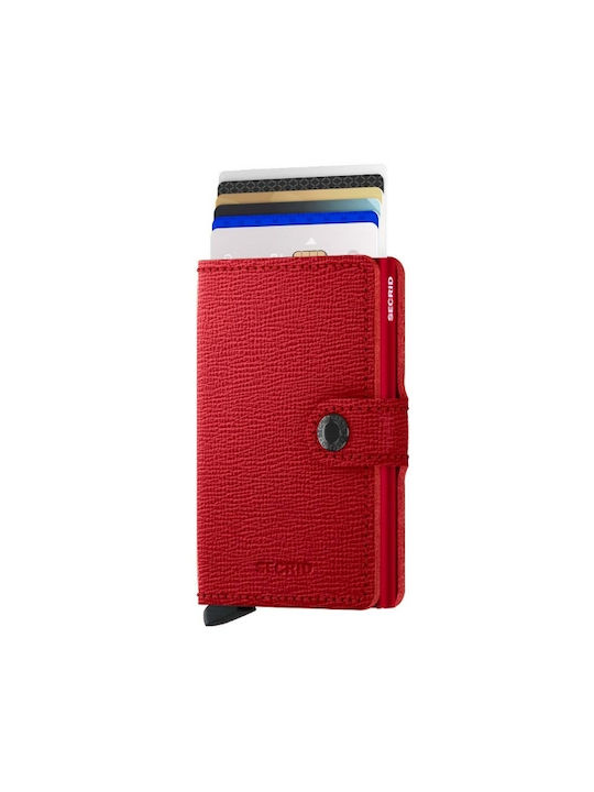 Secrid Miniwallet Crisple Men's Leather Card Wallet with RFID και Slide Mechanism Lipstick