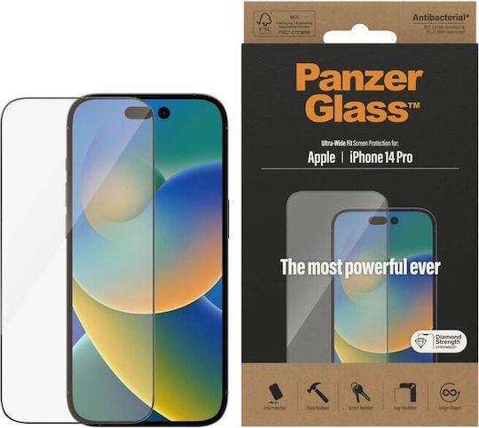 PanzerGlass Ultra-Wide Fit Full Face Tempered Glass Μαύρο (iPhone 14 Pro)