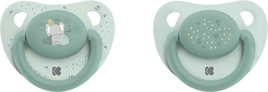 Kikka Boo Savanna Orthodontic Pacifiers Silicone Elephant - Mint for 6-18 months 2pcs