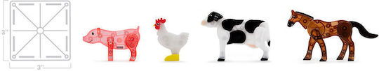 Magna-Tiles Magnetisches Bauspielzeug Farm Animals für Kinder ab 3+ Jahre alt Jahren