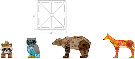 Magna-Tiles Μαγνητικό Παιχνίδι Κατασκευών Forest Animals για Παιδιά 3+ Ετών