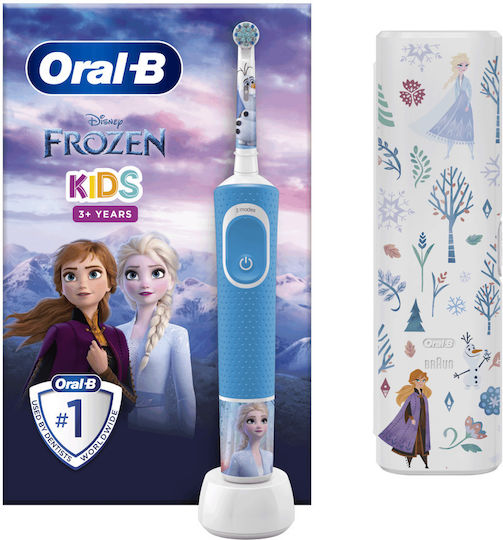 Oral-B Frozen Special Edition Children's Electric Toothbrush with Timer for 3+ Years with Travel Case