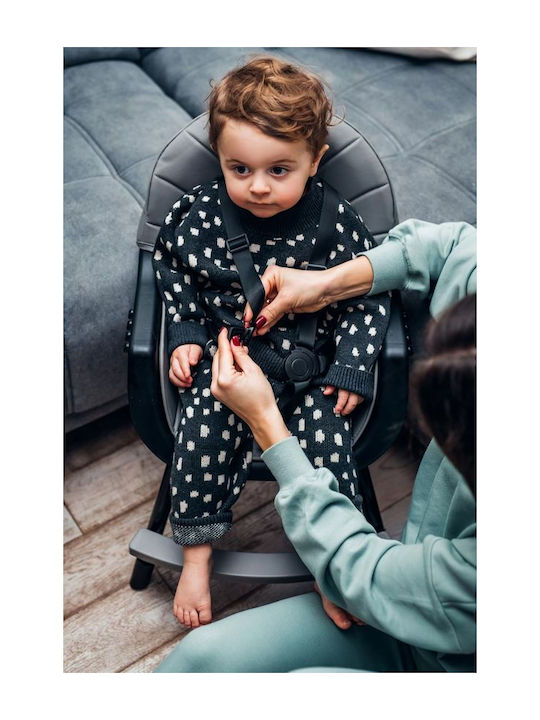 Momi Flovi Baby Highchair 3 in 1 with Adjustable Height Dark Gray
