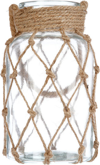 Atmosphera Tabletop Glass Lantern Transparent 15.5x15.5x26cm
